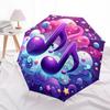 1pc Music Notes Fantasy Background Umbrella with Plastic Handle,Suitable for All Seasons Home Travel Outdoor UmbrellaDD195
