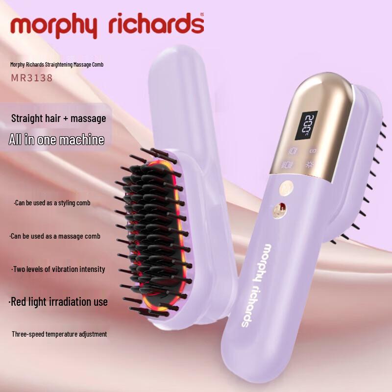 Morphyrichards Портативный электрический выпрямитель-расческа, штепсель CN (адаптер в комплекте)