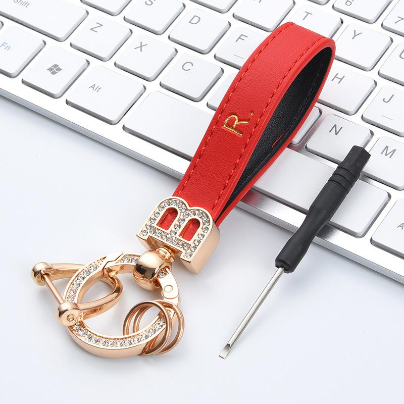 Simple Anti-lost Number Plate Keychain for Men Car Pendant Buckle Key Ring Lanyard
