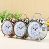 Classic Silent Double Bells Quartz Movement Bedside Table Retro Mini Alarm Clock