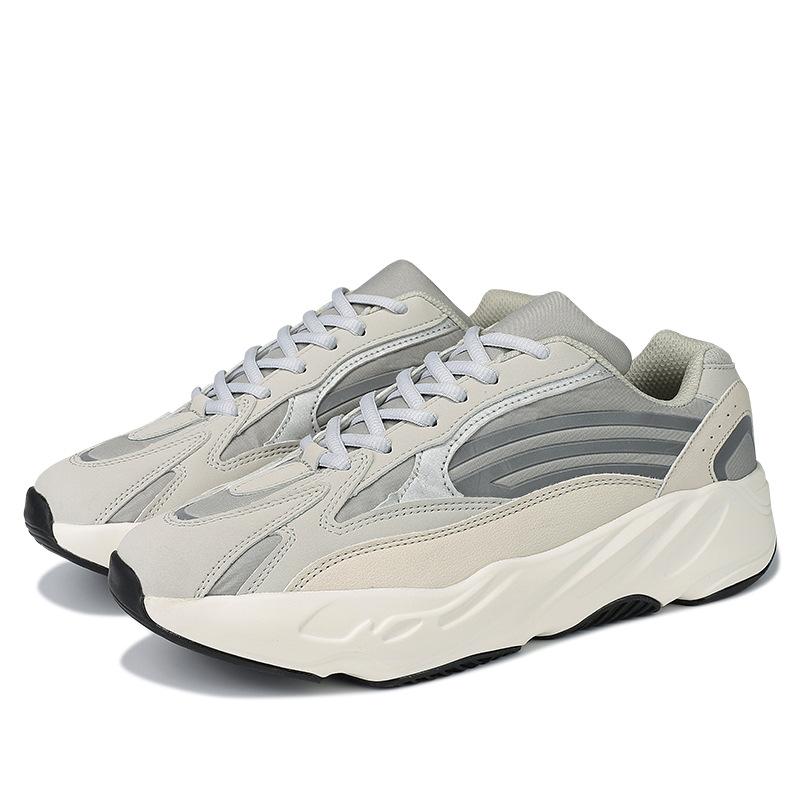 Обувь Большого Размера Кокосовые Мужские Туфли Папины Кроссовки Платформа Светоотражающие Кроссовки Осень и Зима Мужская Мода Повседневная Обувь