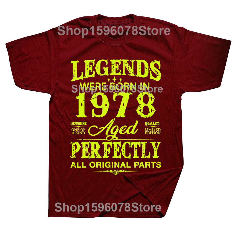 Novelty Vintage 1978 Funny 47 Years Old 47th Tee Tops Round Neck Short-Sleeve Fashion Tshirt Clothing Casual Basic T-shirts