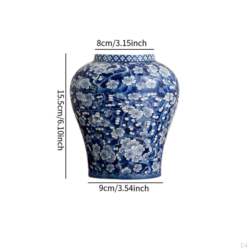 Керамическая ваза для цветов, сине-белая фарфоровая композиция, цветочный горшок для рабочего стола, дома