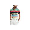 Polo Ralph Lauren SS23 Striped Logo Embroidered Short Sleeve Polo Shirt Men Polo Shirts Multicolor MNPOKNI1N822215-100