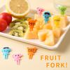 7/10Pcs Fruit Fork Anti-scratch Burr-free Comfortable Grip Non-breakable Non-slip Cute Cartoon Animal Shape Bento Stick Kitchen Supply