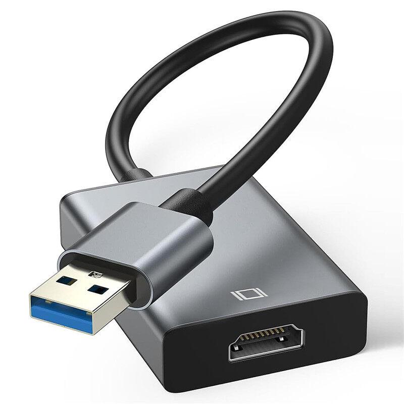 Адаптер видеовыхода USB 3.0 на HDMI 1080P, кабель-конвертер для нескольких дисплеев, внешний, для проектора, ноутбука, монитора, ПК, Windows 7/8