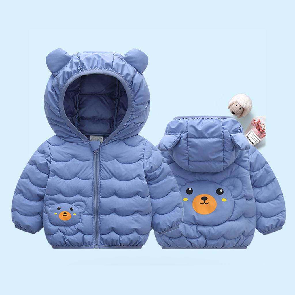 Зимние пальто для мальчиков и девочек, детская куртка на молнии с толстыми ушами, зимняя толстовка с капюшоном, одежда