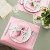 VACVELT 12 Pack Blush Pink Satin Napk 20x20 Inch Wedding Napk, Scalloped Elegant Dinner Napk Square Table Napk Decor, Silky Satin Cloth Napk for