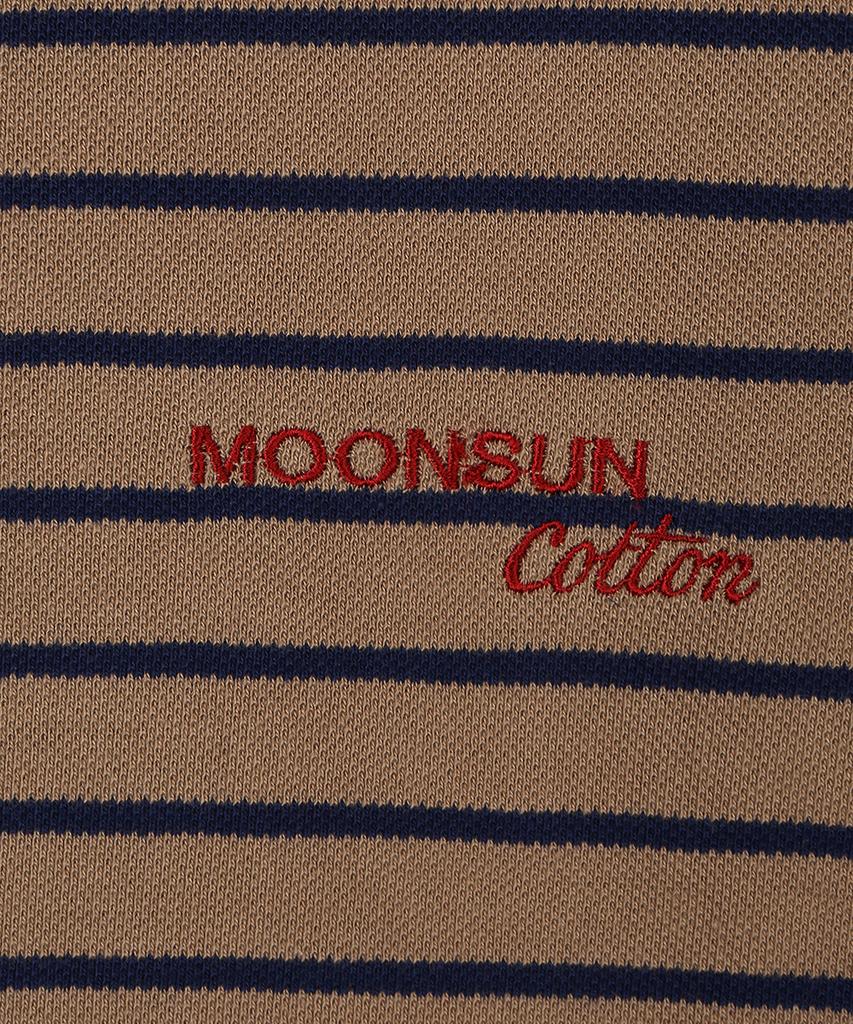 MOONSUN 01 M.C Унисекс, Рубашка в полоску Pk / Бежевый