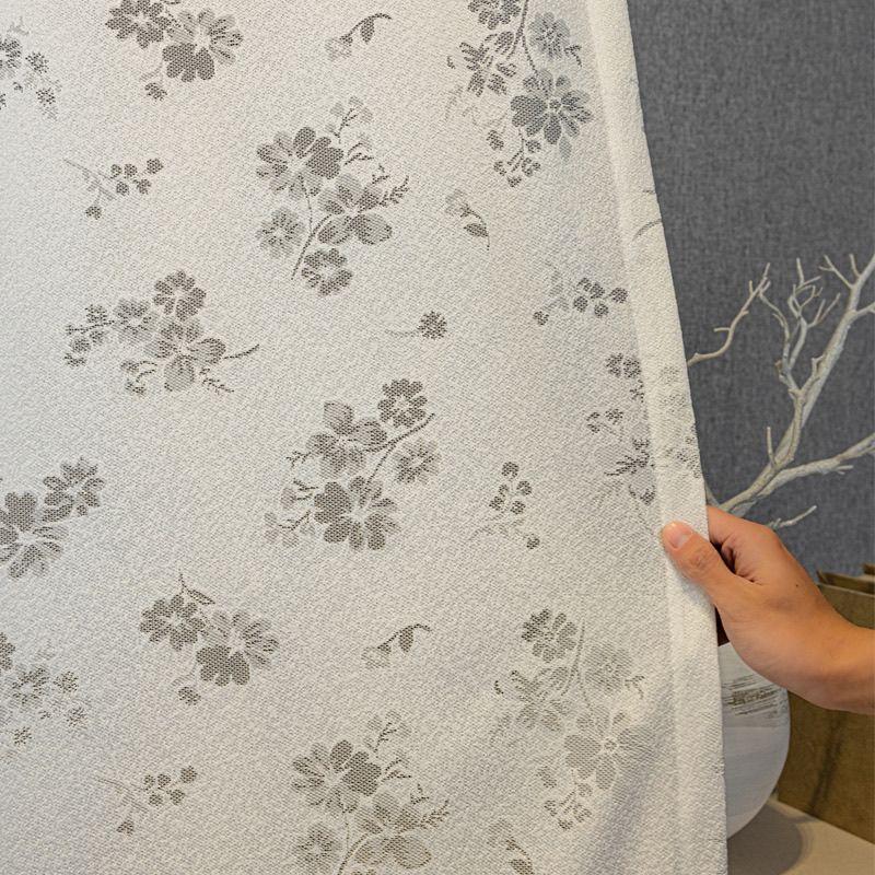 Белые вышитые прозрачные шторы с персиковым цветком, полупрозрачные для спальни и гостиной, шторы для гостиной | Элегантное оформление окна |