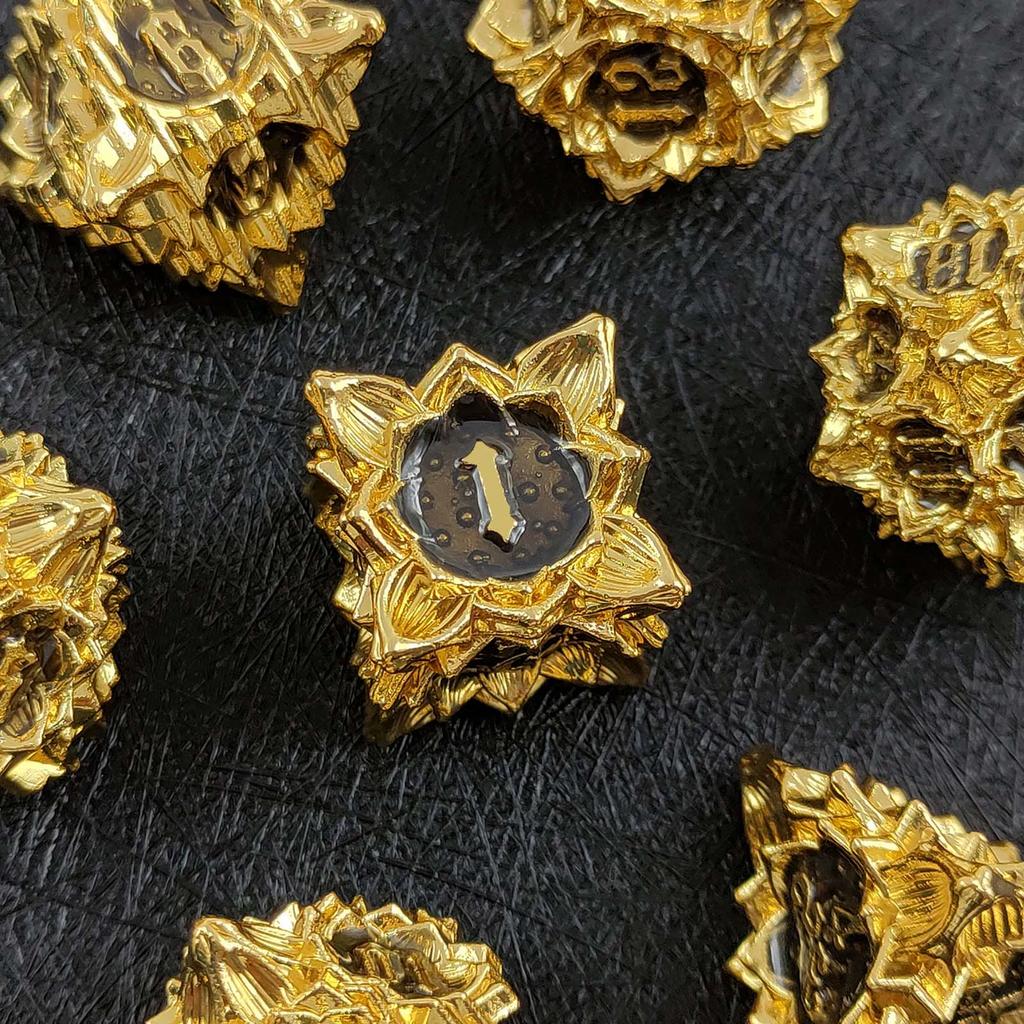 Metal coc running dice dnd dragons and dungeons multi-faceted rpg dice cthulhu d20 настольная игра