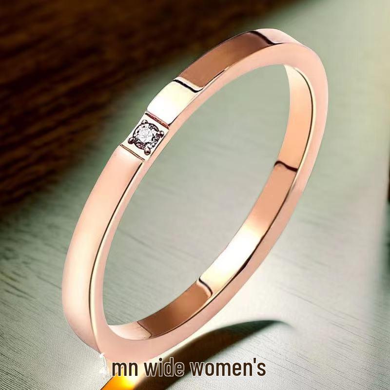 Luxury Women's Stainless Steel Ring: Electroplated Titanium, Non-Fading, Versatile Design