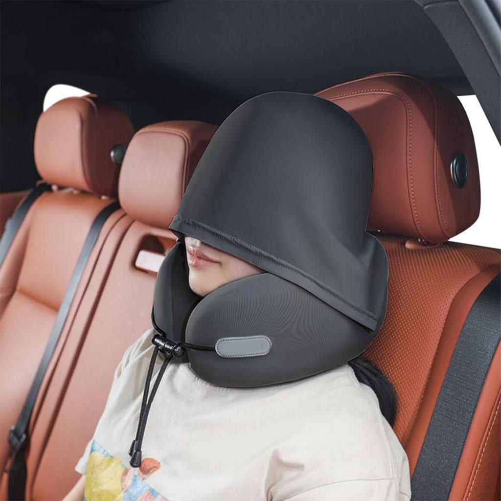 Car Headrest Pillow Soft U Shaped Neck Pillow Ergonomic Cushion Pad Sleep Aid Tool Shading Headrest for Sitting Nap Bed Road
