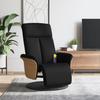 VidaXL Reclining Massage Armchair with Footrest Black Fabric 356535
