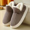Fashion Kidmi Women's Slippers Popular Corduroy Cotton Shoes Soft Cotton Plush House Cotton Shoes for Men and Women Warm Anti-slip Shoes