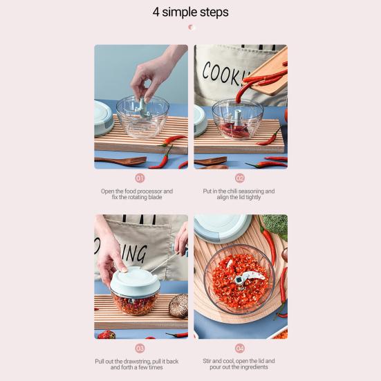 Ручная давилка для чеснока, съемная прозрачная, безопасная для пищевых продуктов, высокоэффективная мясорубка для чеснока, измельчитель с контейнером, кухонная резка для лука и овощей