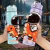 1PC Astronaut T Rex Dinosaur Figure 750ml Color Plastic Sports Water Bottle Leakproof Flip Straw Lid Suitable for Sports Office Home Use