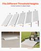 Door Threshold Ramp, 138 mm Rise, Aluminum Alloy Threshold Ramp Rated 363 kg Load Capacity, Handicap Ramps for Home Steps for Wheelchair, Scooters,