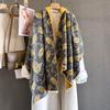 Autumn and Winter Versatile Long Fringed Scarf Women's Imitation Cashmere Cashew Flower Shawl Scarf