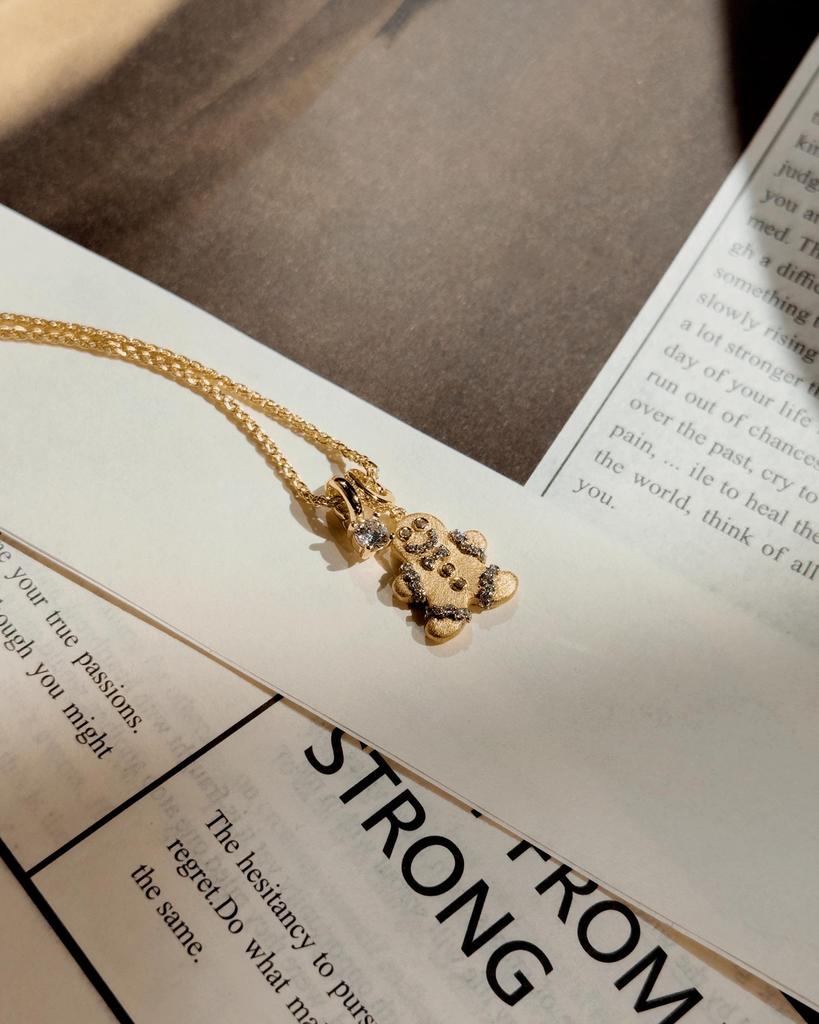 Little Red Book Gold Gingerbread Man & Christmas Tree Candy Necklace