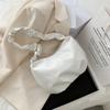 Модная женская сумка Cloud Underarm Bag из мягкой искусственной кожи, однотонная плиссированная женская сумка на одно плечо, летняя новая повседневная универсальная сумка