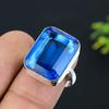 Танзанитовый Кварц Драгоценный Камень Серебро 925 пробы Подарок Ювелирное Изделие Кольцо Размер 7
