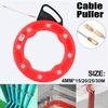 4MM Fiberglass Fish Tape Reel Puller Glass Fiber Nylon Conduit Ducting Rodder Pulling Wire Cable Fishing Tool Cable 15/20/25/30M