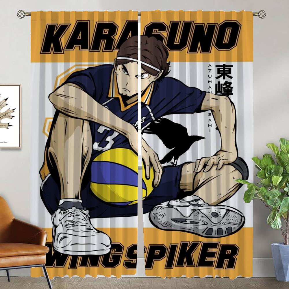 Haikyuu кухонные шторы для гостиной шторы для домашнего интерьера шторы 2 шт тюль для спальни перегородка затемнение