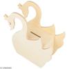 Piggy Bank - ARTEMIO - Wooden Swan - 15 X 14.5 Cm - White - Children's Style