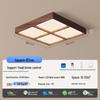 "Walnut Ceiling Lamp - Full Spectrum Eye Protection for Living Rooms & Bedrooms"
