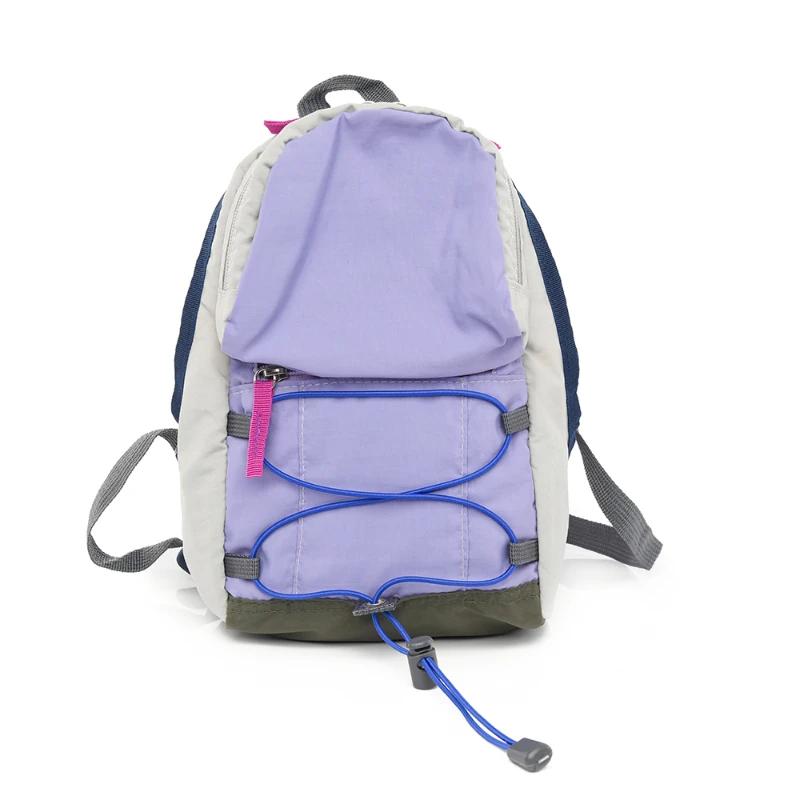 Contrasting Color Women's Outdoor Backpack Mini Men's Hiking Backpack Middle and High School Students New