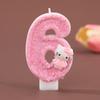 Hello Kitty Pink Skirt Birthday Cake Number Candles – Cute, Creative, Handmade Ornaments for Party Atmosphere