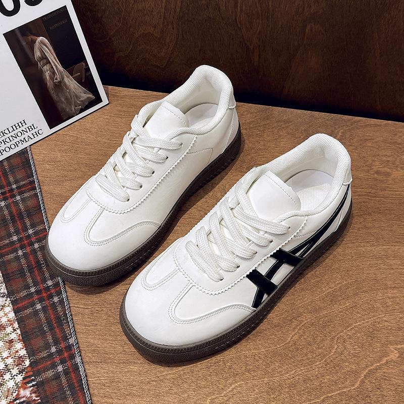 Обувь Dexun женская, новая весна и осень 2025 года, дышащая обувь Forrest Gump, универсальные маленькие белые туфли с юбками, повседневная спортивная обувь для сноуборда