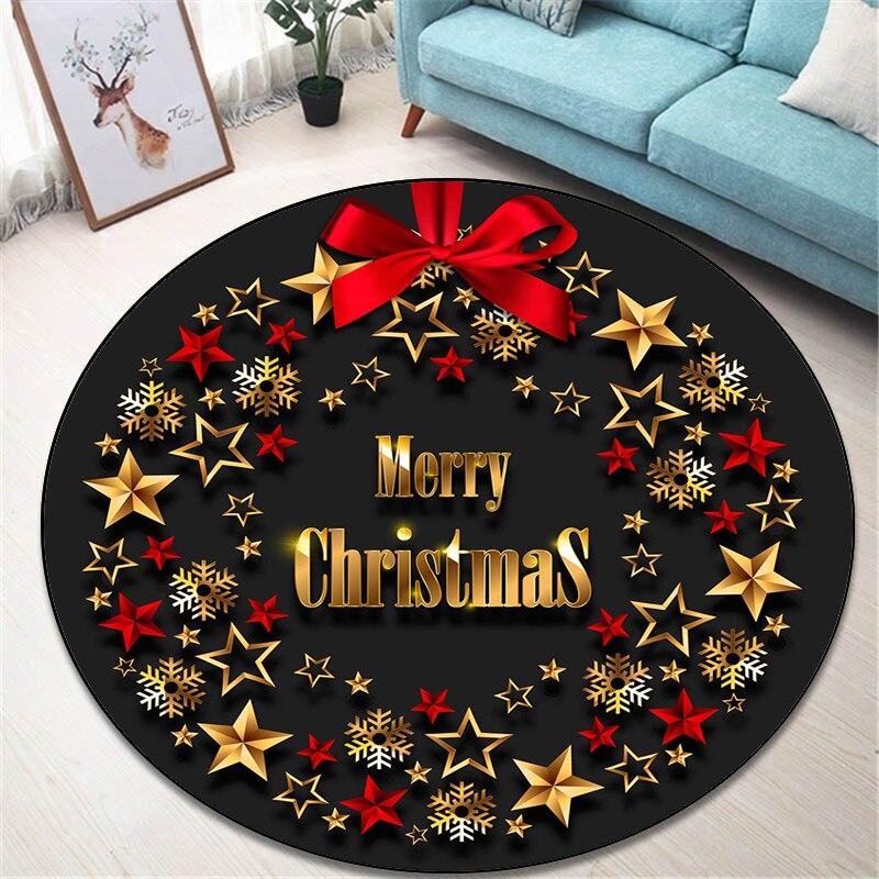 Новинка 2022 года, Рождественский круглый ковер, напольный коврик для гостиной, ковер из полиэстера, стул для киберспорта, круглый коврик, Прямая поставка, подарок ребенку