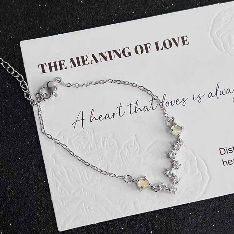 Изысканный ночной звездный циркониевый браслет для женщин элегантные посеребренные геометрические украшения для рук