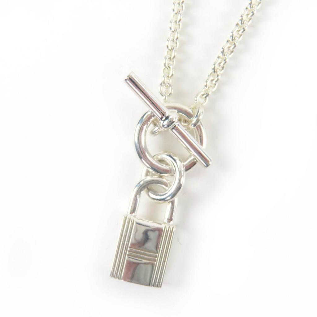 Excellent HERMES Necklace Amulet Cadena Silver AG925 Women Used
