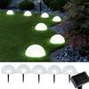 5pcs Half Ball Shaped Solar Ground Lights 1 Drag 5 Cobblestone Lamp  Landscape Stairs Yard Deck