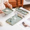 Прямоугольный поднос Nordic Luxury для хранения косметики и стаканчиков для воды — идеально подходит для гостиных, отелей и квартир