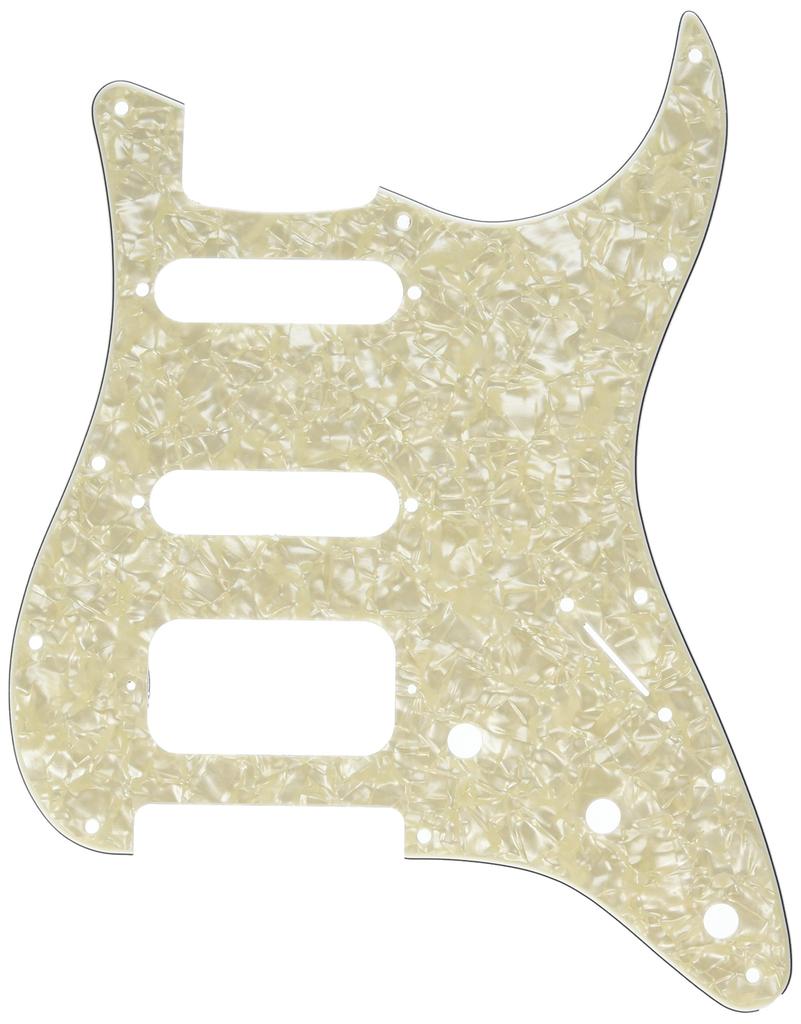 Fender Пикгард AGED WHITE MOTO 11-отверстий СТРАТОКАСТЕР® СТИЛЯ МОДЕРН H/S/S ПИКГАРД,