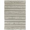 TERRA COTTON - 100% Cotton Living Room or Bedroom Rug with Ethnic Look with Crisscross Stripe 120 X 170 Cm White and SAND BROWN
