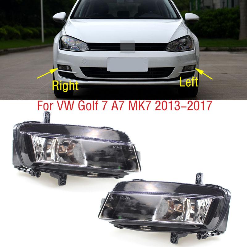 For VW Golf MK7 2013 2014 2015 2016 2017 Car Front Bumper Fog Light Lamp with Halogen Bulb Foglight Foglamp 5GG941661