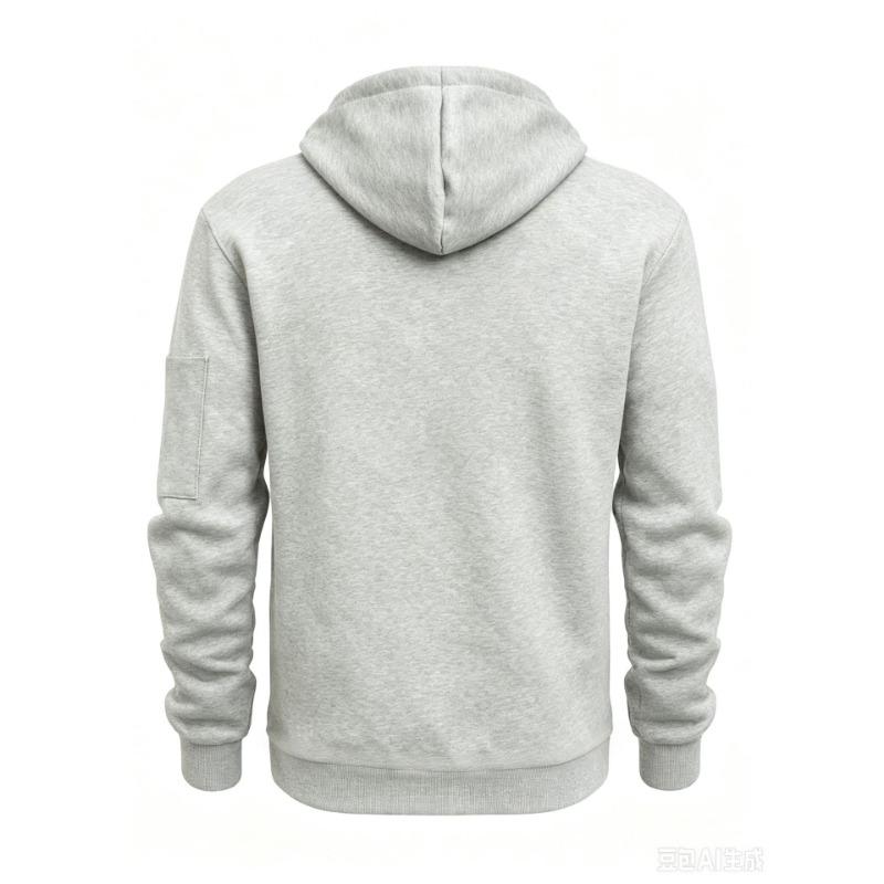 Men S Hooded Sweatshirt Fleece Lined Solid Color Casual Pullover