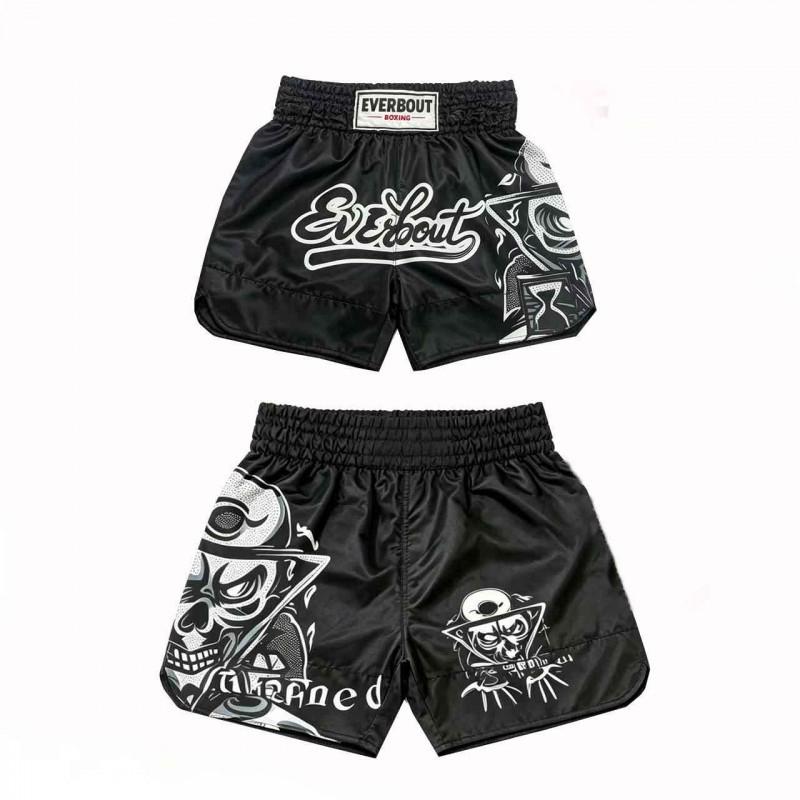 Mens Quick-Dry Boxing Shorts Muay Thai MMA Training UFC Combat Sports Gym Fitness Streetwear Print Design
