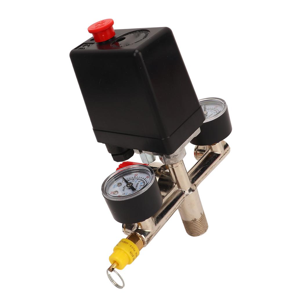 Air Compressor Pressure Switch Air Compressor Pressure Switch Control Valve Kit with US Style 3 in 1 Brass Port