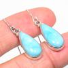 Серьги из чистого серебра 925 пробы с натуральным ларимаром, 1,50 дюйма, w5v91