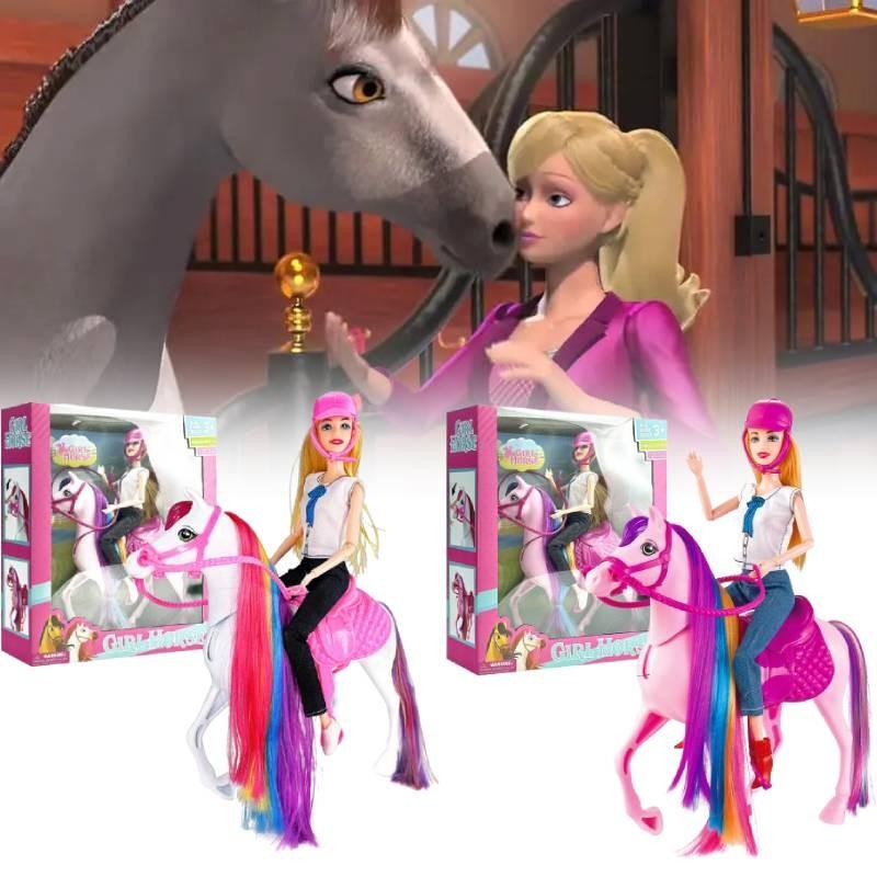 Realistic Movable Horse Saddle Model Set With Detachable Farm Stable Toys For Kids