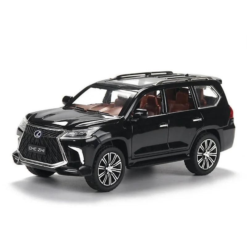 1/24 Lexus LX570 литой игрушечный автомобиль с инерционным механизмом, литой металлический игрушечный автомобиль со звуком и светом, 6 открытых дверей для детей, подарок, бесплатная доставка