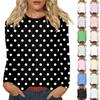 Women's Daily Casual Long-sleeved Printed O-neck Top