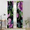 Красивые цветы черный тропический фон окна шторы для гостиной кухни современные шторы домашний декор жалюзи шторы