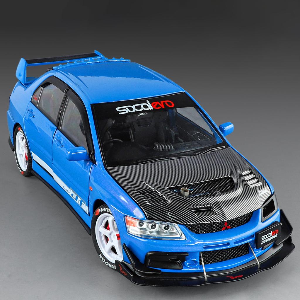 ydcp10 1:24 Mitsubishi Lancer Evolution IX EVO Modified Car Alloy Car Model Sound and Light Children's Toy Collectibles Birthday Gift